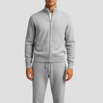 Harrington Oxford | Men's Casual Set Merino Wool Zipper Jacket and Pants Harrington Oxford