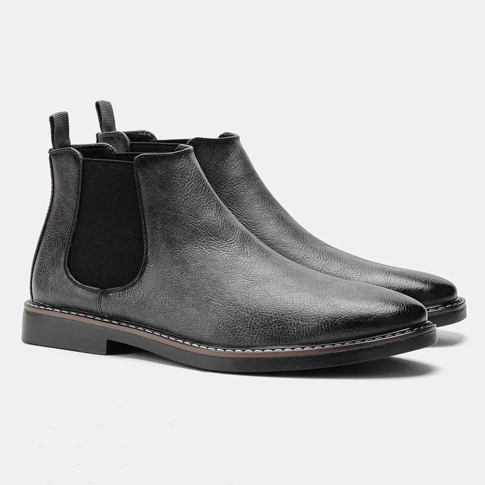 Harrington Oxford | Men's Chelsea Boots Synthetic Leather Retro Slip-On Comfortable Fashion Harrington Oxford