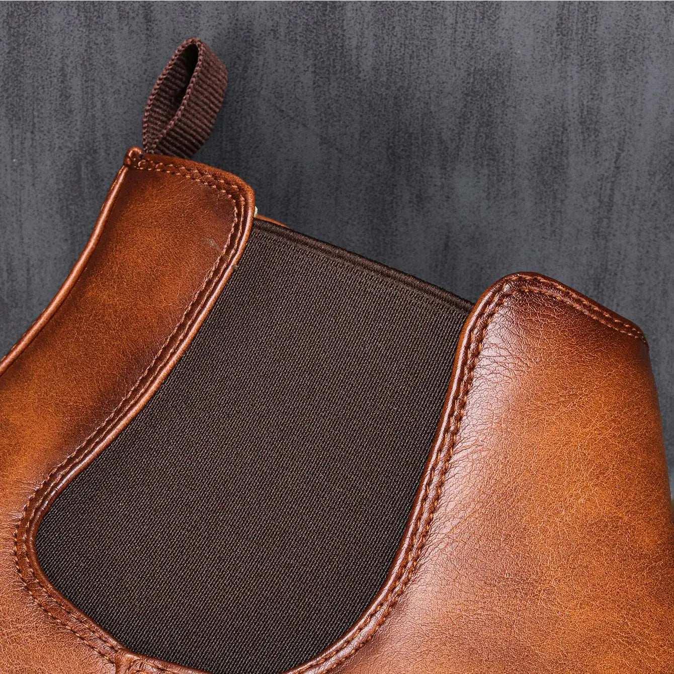 Harrington Oxford | Men's Chelsea Boots Synthetic Leather Retro Slip-On Comfortable Fashion Harrington Oxford
