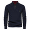Men's Half Zip Jumper in Wool Blend – Classic Knitted Style Harrington Oxford