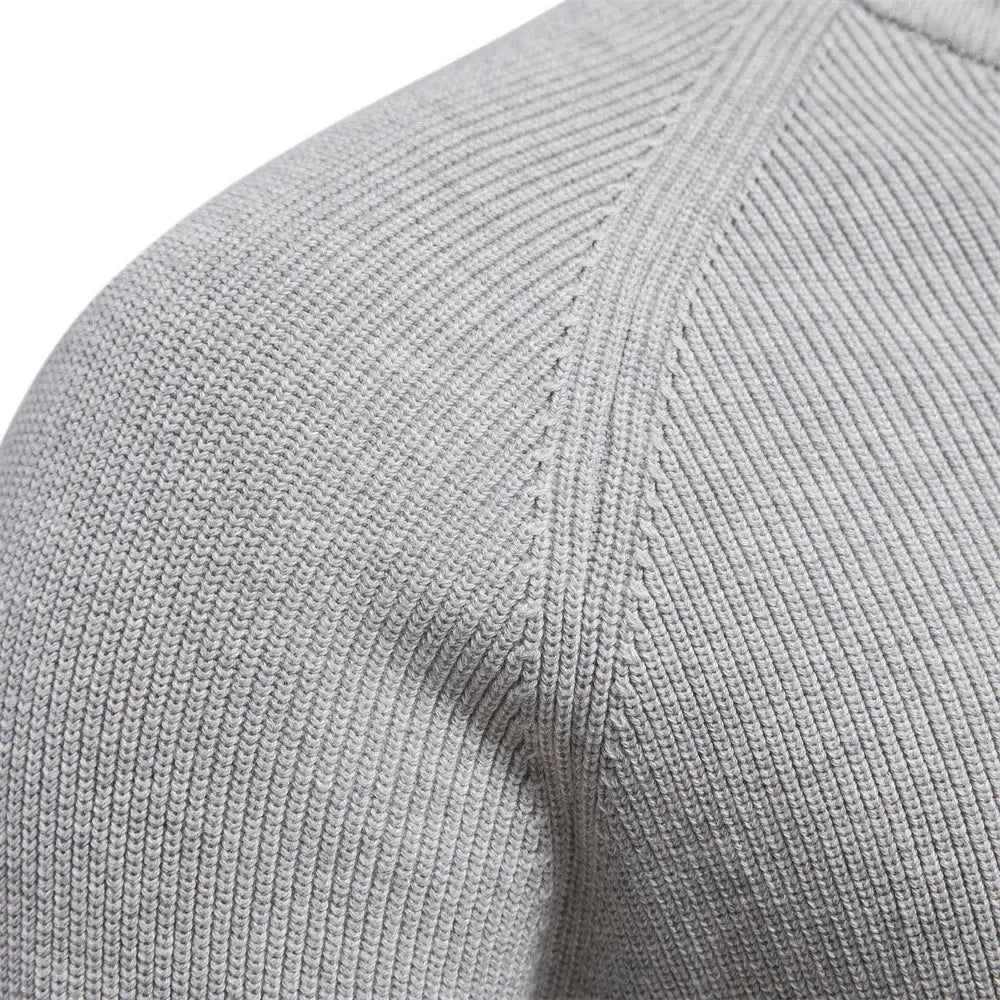 Men's Half Zip Jumper in Wool Blend – Classic Knitted Style Harrington Oxford