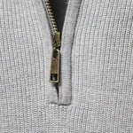 Men's Half Zip Jumper in Wool Blend – Classic Knitted Style Harrington Oxford