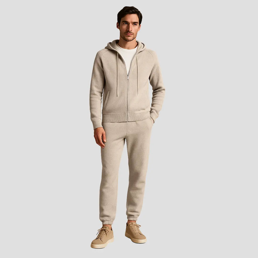 Harrington Oxford | Men's Loungewear Set Wool Zipped Hoodie Jogger Pants Harrington Oxford