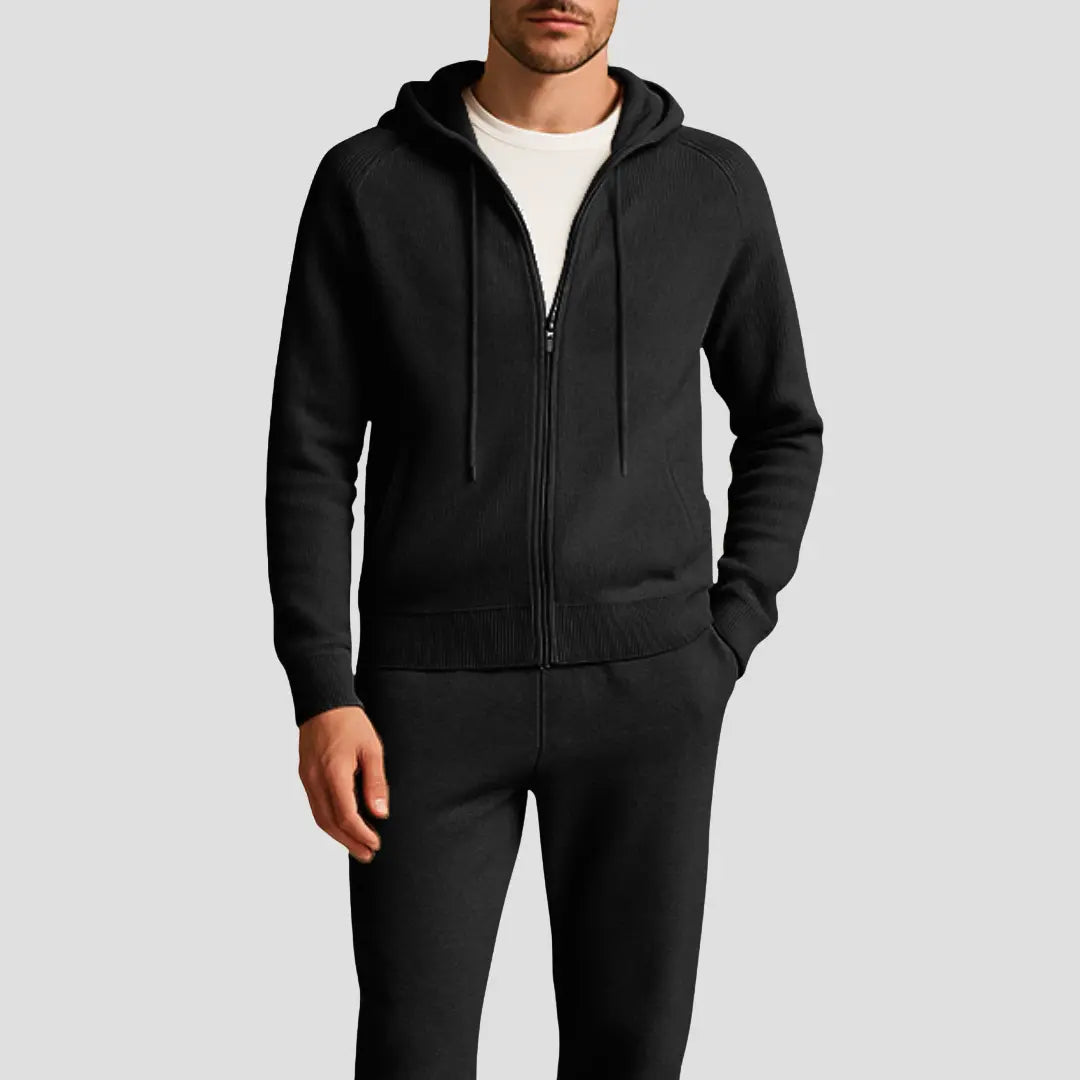 Harrington Oxford | Men's Loungewear Set Wool Zipped Hoodie Jogger Pants Harrington Oxford