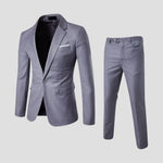 Harrington Oxford | Men's Slim Fit Suit Lightweight Two Piece for Weddings and Formal Events Harrington Oxford