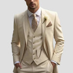 Harrington Oxford | Men's Three-Piece Suit Tailored Slim Fit Blend for Weddings and Groomsmen Harrington Oxford