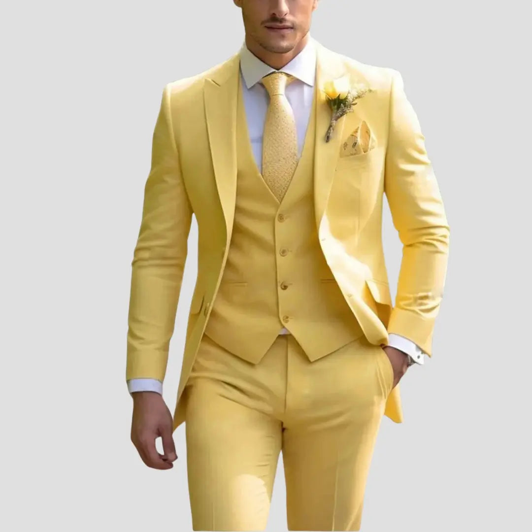 Harrington Oxford | Men's Three-Piece Suit Tailored Slim Fit Blend for Weddings and Groomsmen Harrington Oxford
