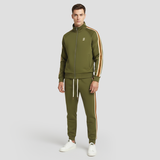 Men's Tracksuit Set Breathable Fabric Striped Design