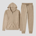 Men's Tracksuit Set Knit Zip-Up Hoodie and Jogger Pants Harrington Oxford