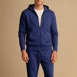 Men's Tracksuit Set Knit Zip-Up Hoodie and Jogger Pants Harrington Oxford