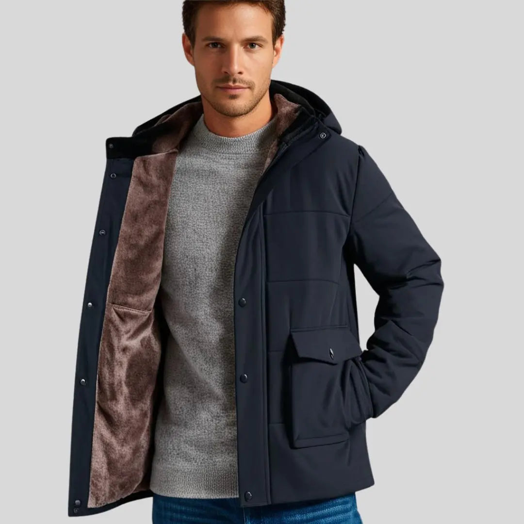 Harrington Oxford | Men’s Warm Fleece-Lined Outdoor Jacket with Hood Harrington Oxford
