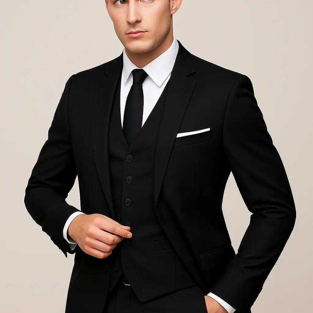 Harrington Oxford | Men's 3-Piece Formal Slim Fit Suit - Single Breasted Harrington Oxford