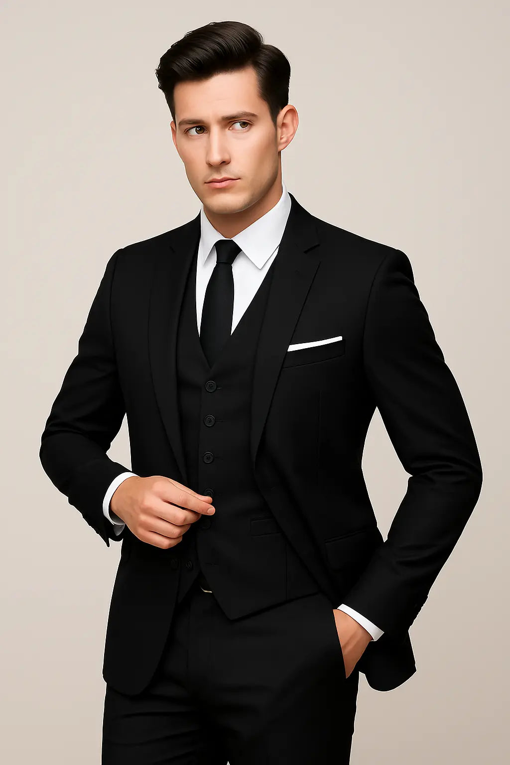 Harrington Oxford | Men's 3-Piece Formal Slim Fit Suit - Single Breasted Harrington Oxford