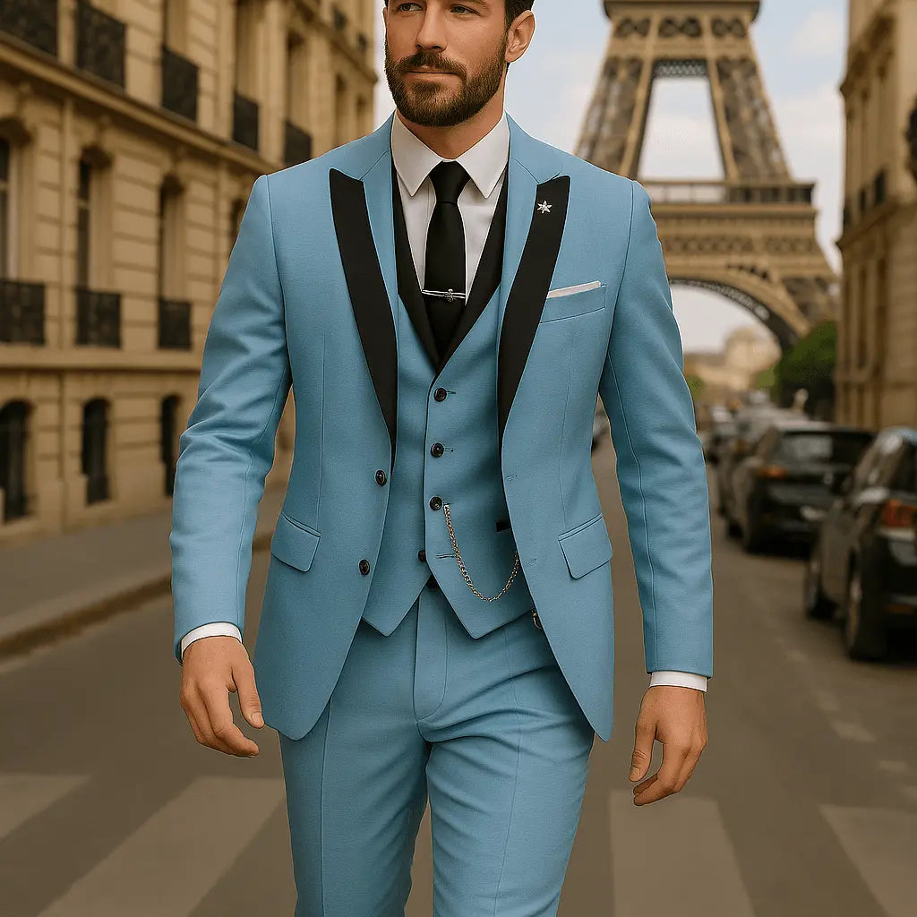 Harrington Oxford | Men’s Slim Fit 3‑Piece Suit – Blazer, Waistcoat & Trousers Set Harrington Oxford
