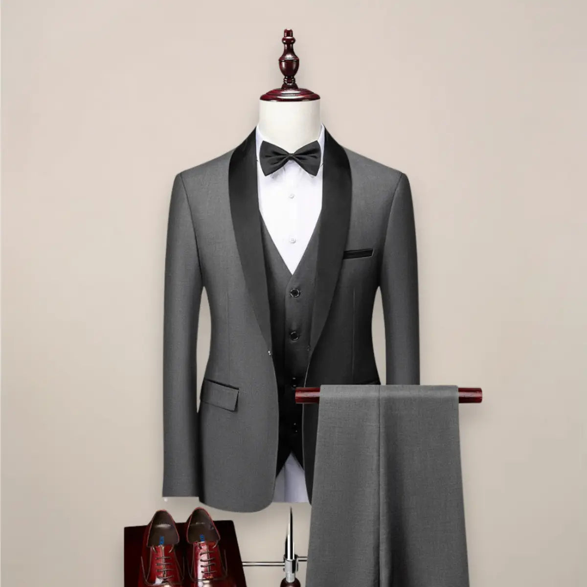 Men’s Slim Fit 3‑Piece Tuxedo Suit – Formal Wedding & Event Wear Harrington Oxford