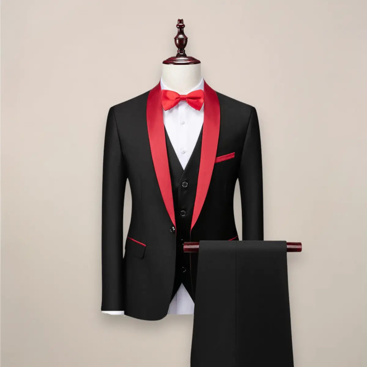 Men’s Slim Fit 3‑Piece Tuxedo Suit – Formal Wedding & Event Wear Harrington Oxford