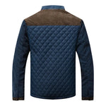 Harrington Oxford | Men's Quilted Stand Collar Jacket with Suede Panels Harrington Oxford
