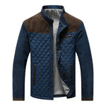 Harrington Oxford | Men's Quilted Stand Collar Jacket with Suede Panels Harrington Oxford
