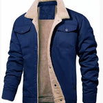 Harrington Oxford | Men’s Shearling Collar Jacket – Classic Lined Winter Outerwear Harrington Oxford