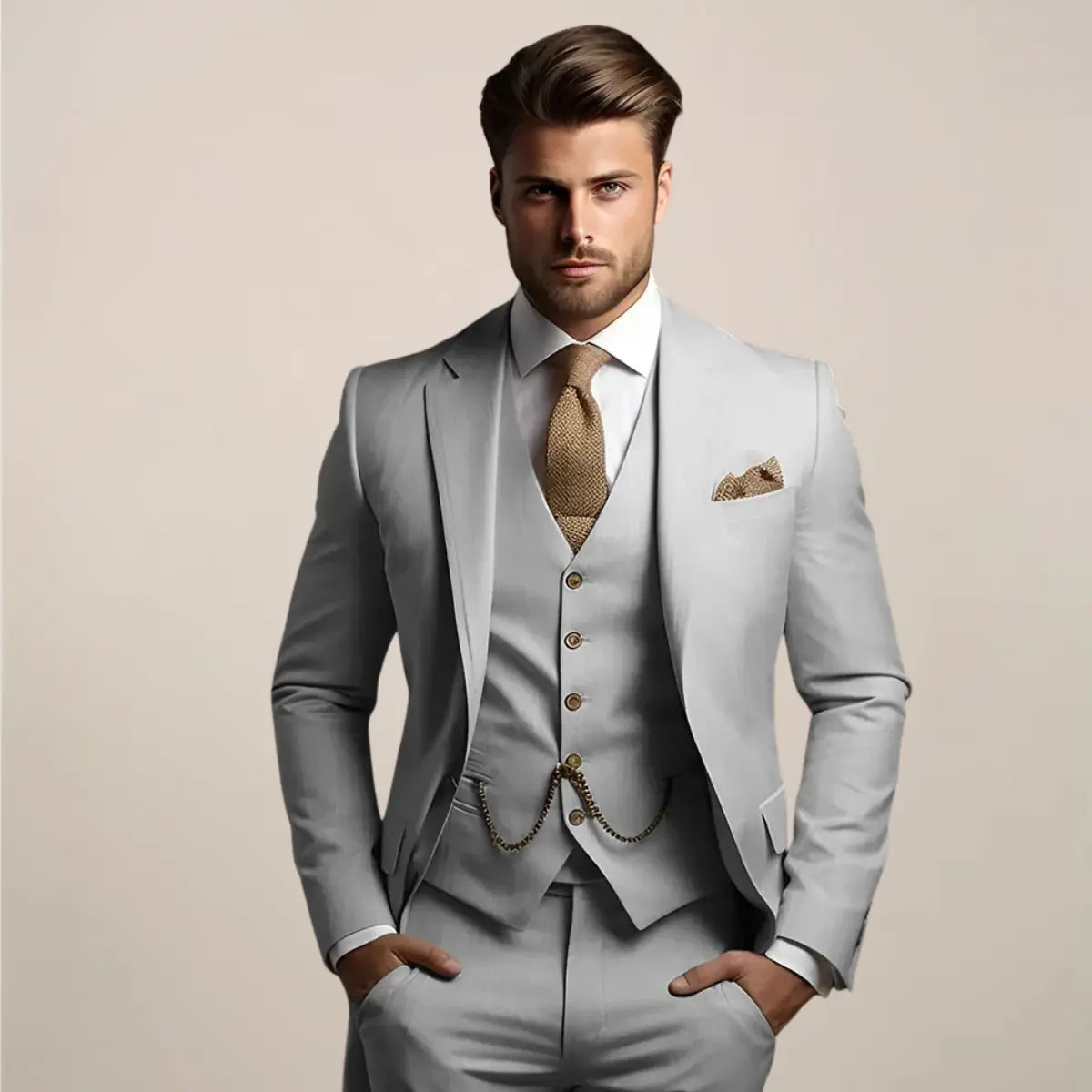 Harrington Oxford | Men’s Slim Fit 3‑Piece Suit – Wedding Tuxedo Harrington Oxford