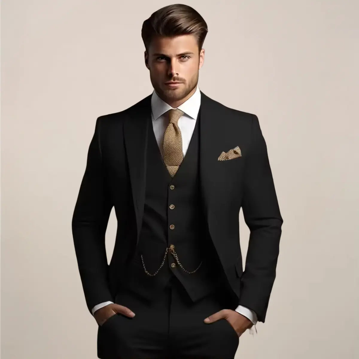 Harrington Oxford | Men’s Slim Fit 3‑Piece Suit – Wedding Tuxedo Harrington Oxford