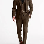 Harrington Oxford | Men’s 3-Piece Tuxedo – Classic Tweed Tailored Suit Harrington Oxford