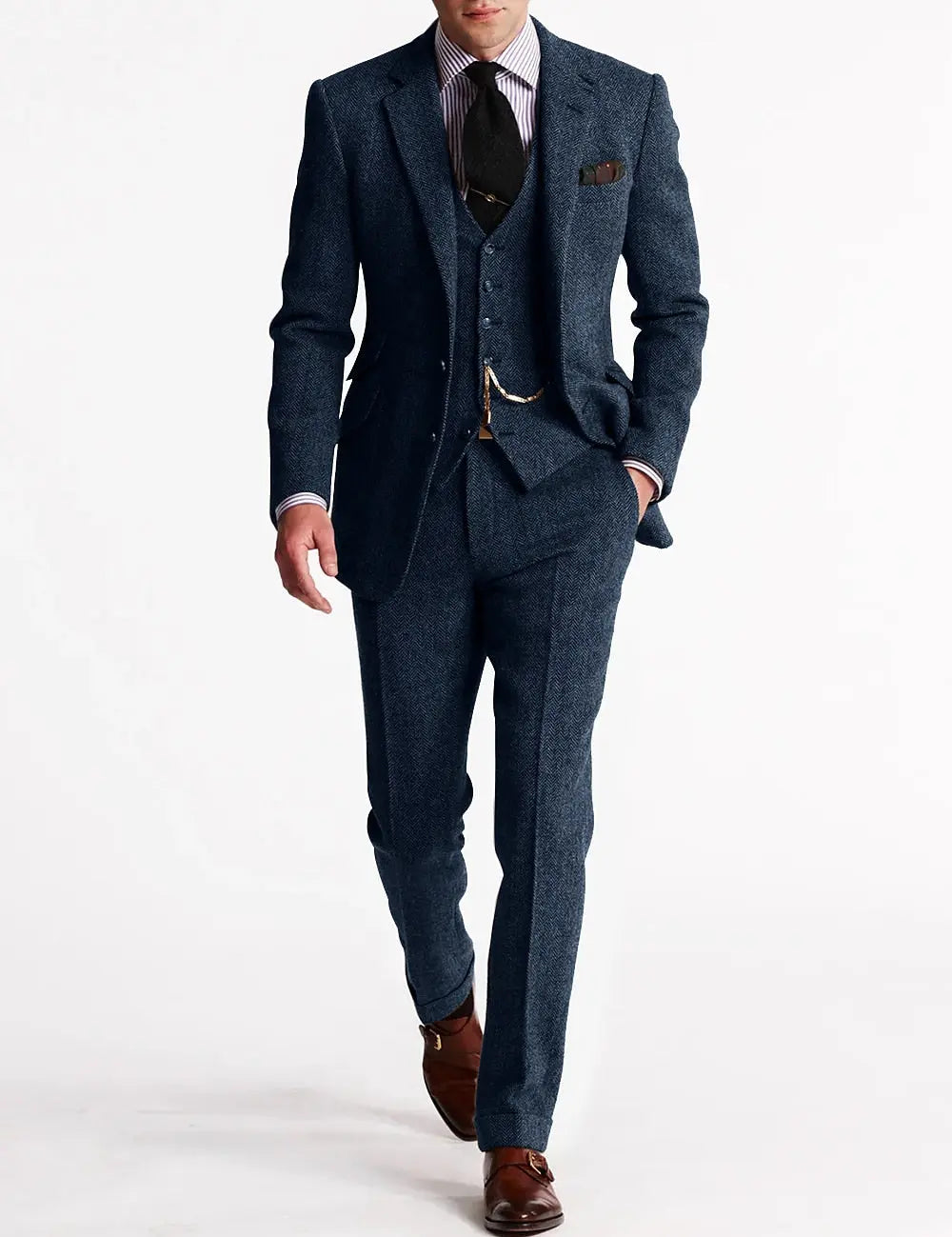 Harrington Oxford | Men’s 3-Piece Tuxedo – Classic Tweed Tailored Suit Harrington Oxford