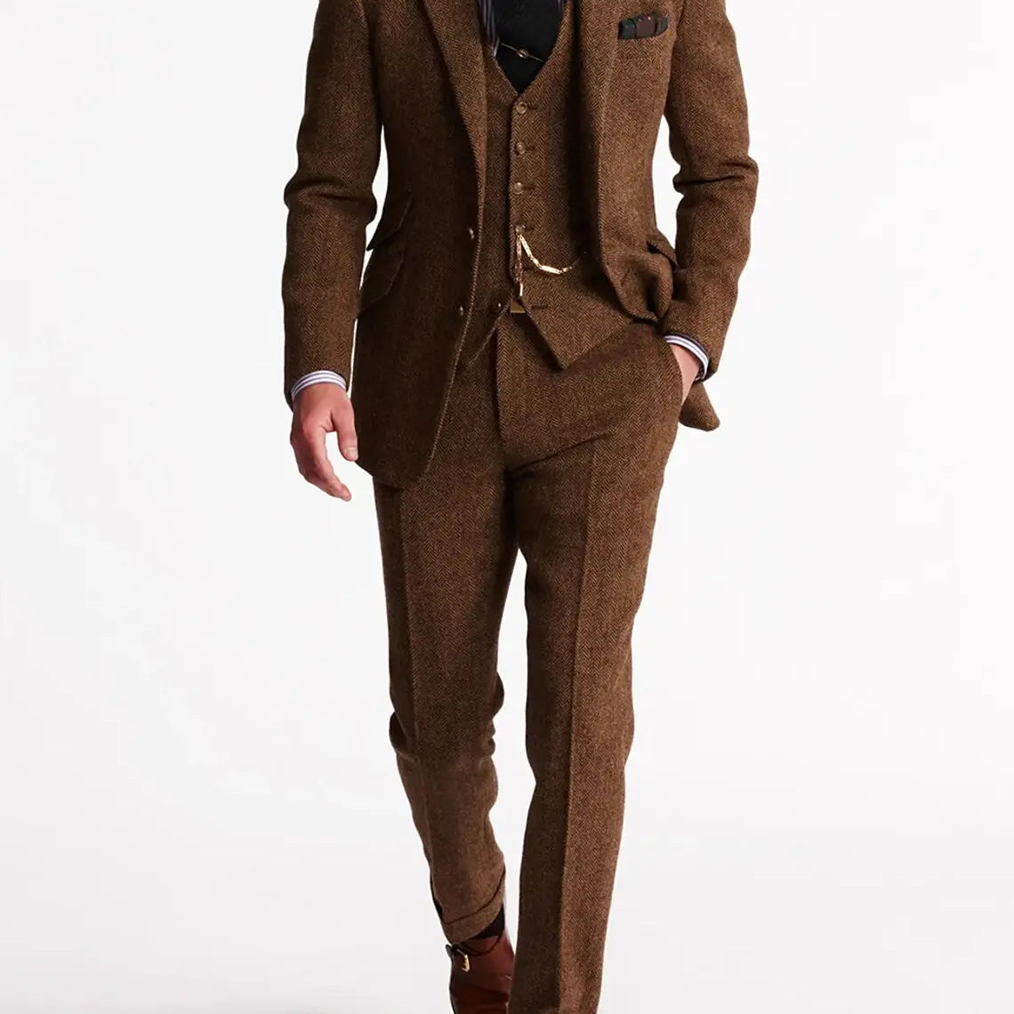 Harrington Oxford | Men’s 3-Piece Tuxedo – Classic Tweed Tailored Suit Harrington Oxford
