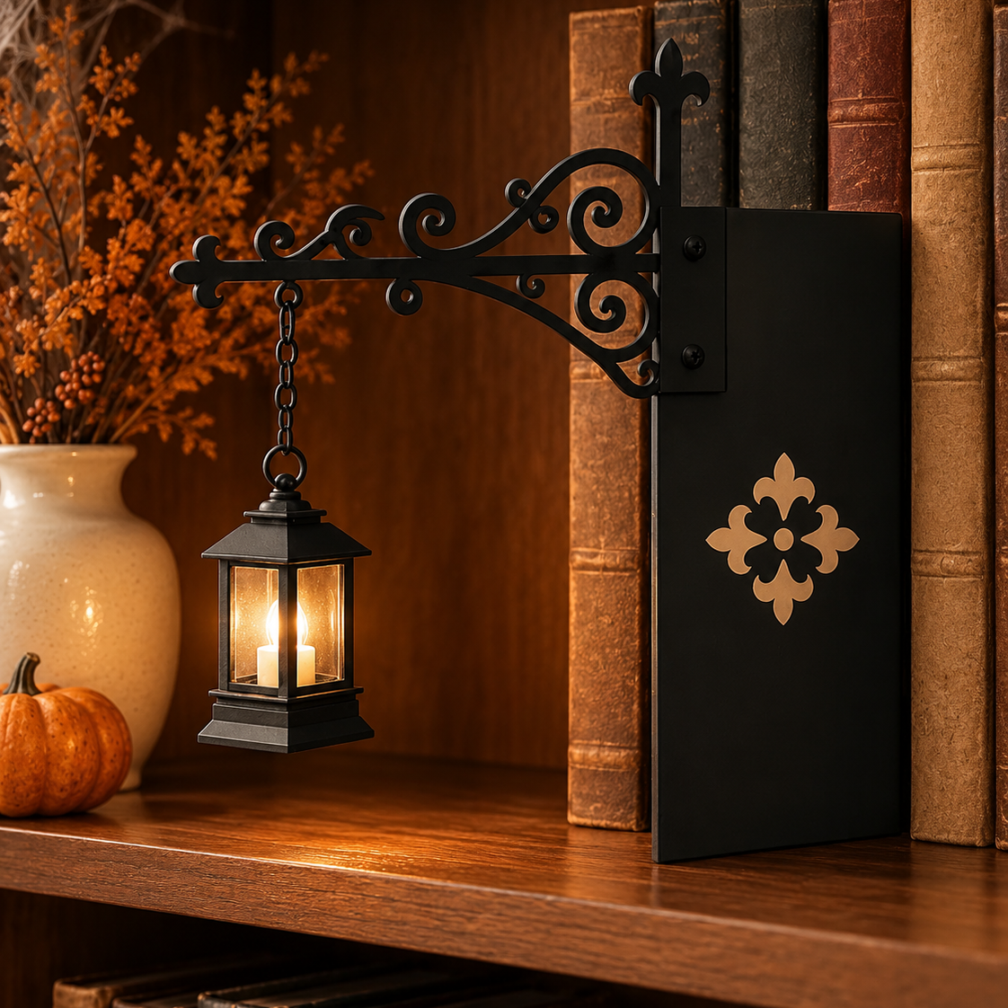 Halloween Ghost & Lantern Bookshelf Light