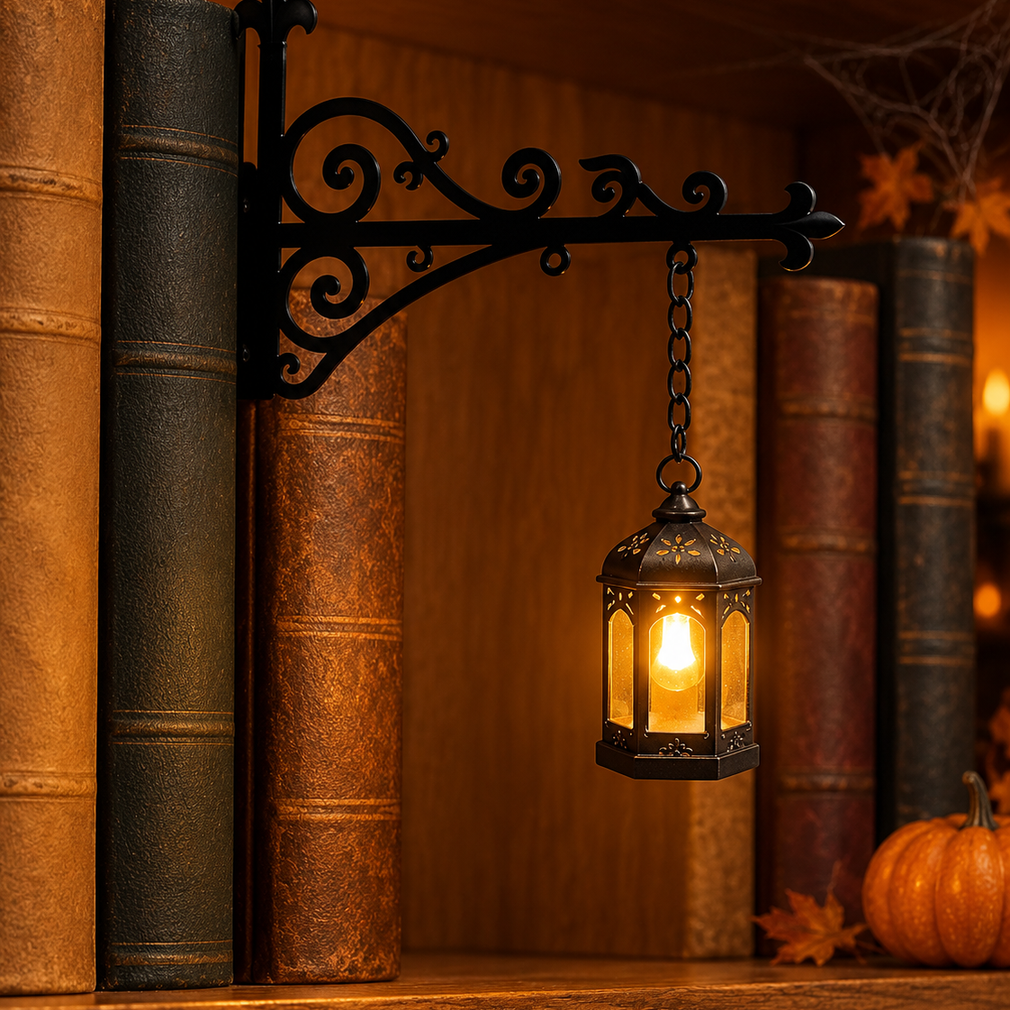 Halloween Ghost & Lantern Bookshelf Light