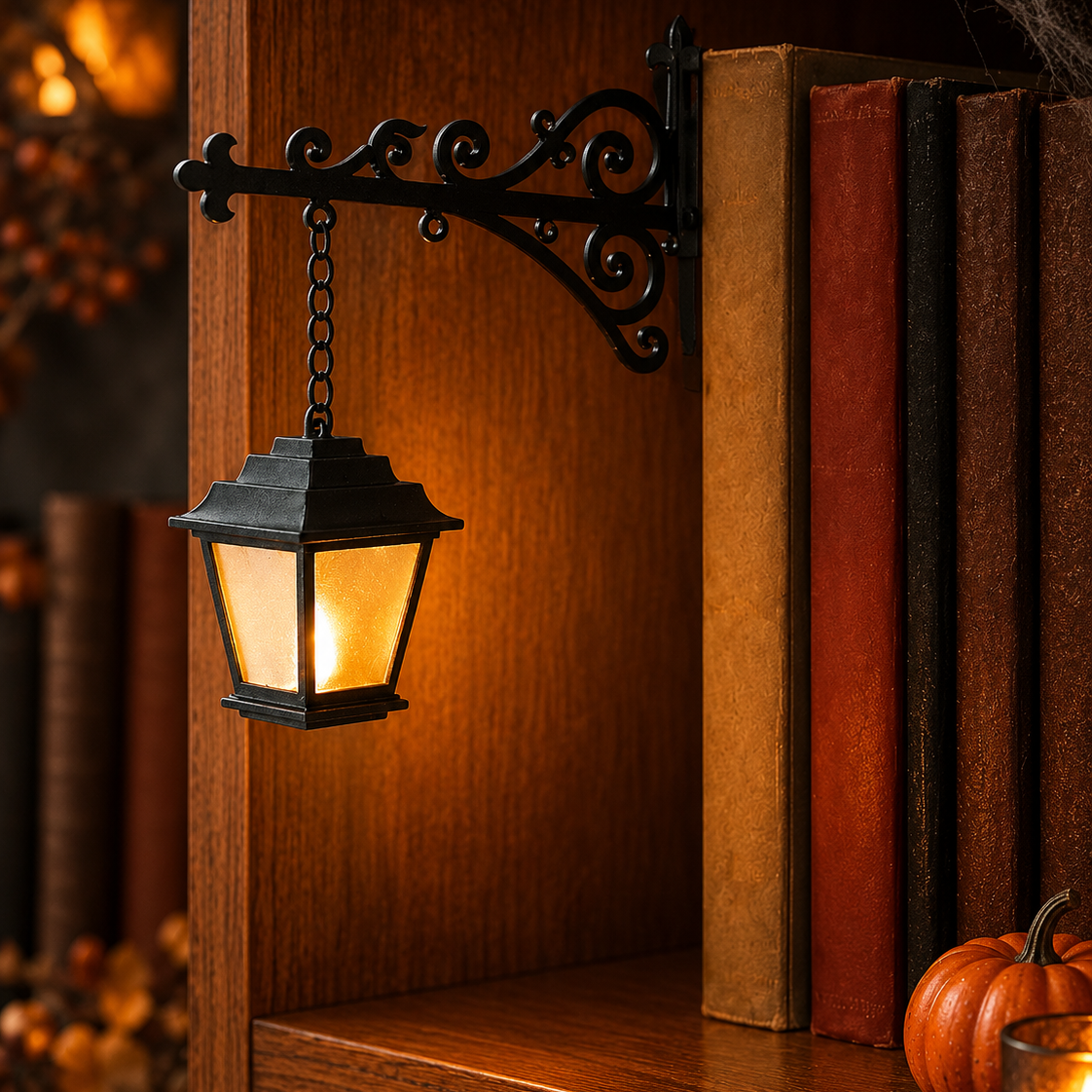 Halloween Ghost & Lantern Bookshelf Light