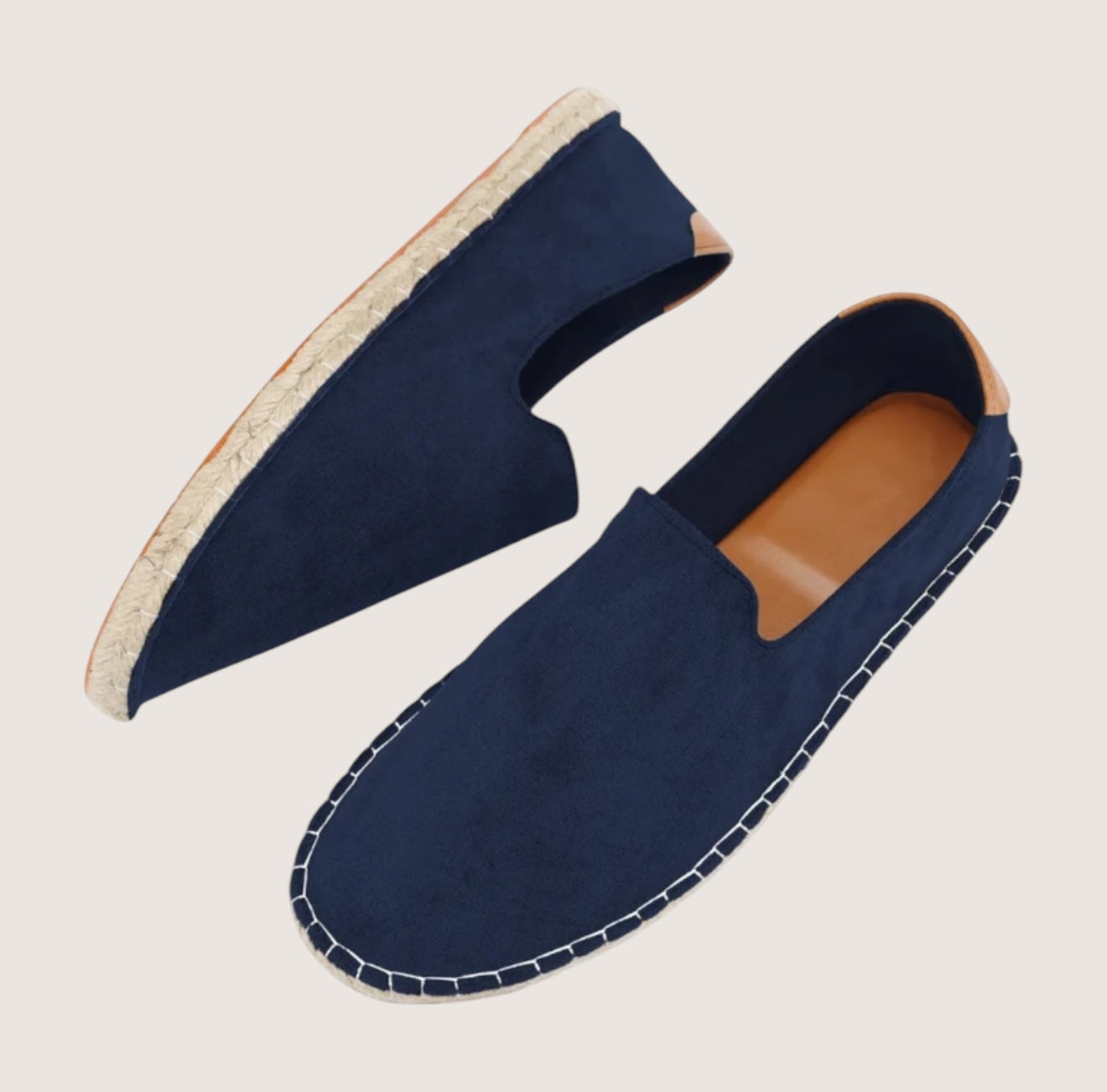Adrian Classic Suede Espadrilles for Men – Timeless Summer Footwear Navy