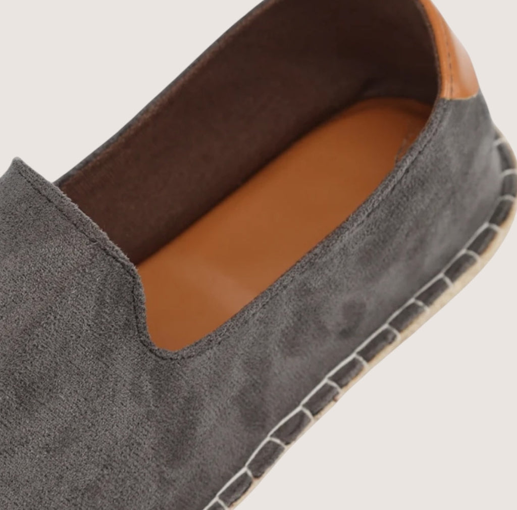 Adrian Classic Suede Espadrilles for Men – Timeless Summer Footwear Grey