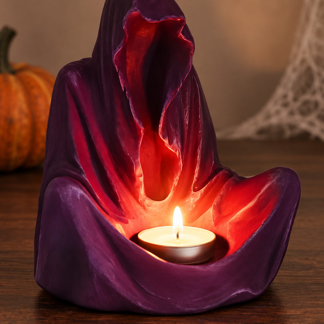 Halloween Gothic Resin Candle Holder