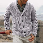 Harrington Oxford | Men’s Shawl Collar Cable Knit Jacket Harrington Oxford