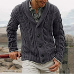 Harrington Oxford | Men’s Shawl Collar Cable Knit Jacket Harrington Oxford