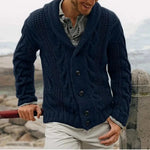 Harrington Oxford | Men’s Shawl Collar Cable Knit Jacket Harrington Oxford