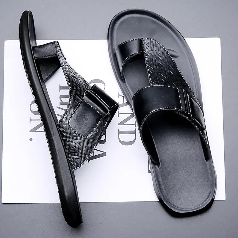 HARRINGTON OXFORD | GEOMETRIC TEXTURED SANDALS FOR MEN