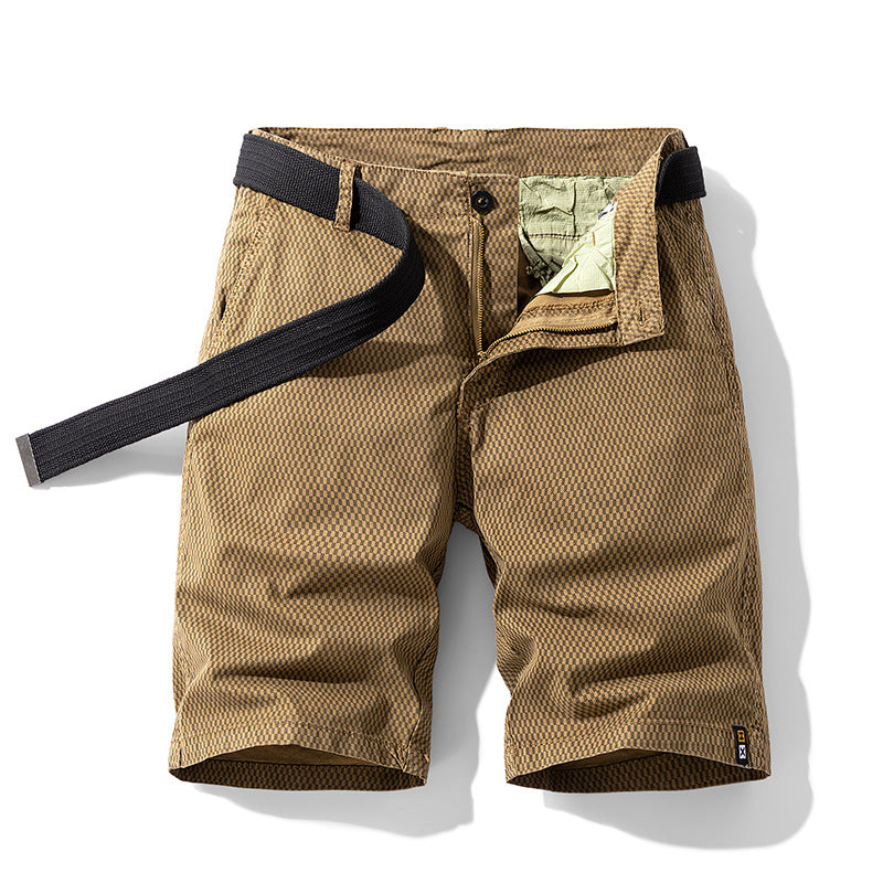 HARRINGTON OXFORD | CHECKERED BELT SHORTS FOR MEN