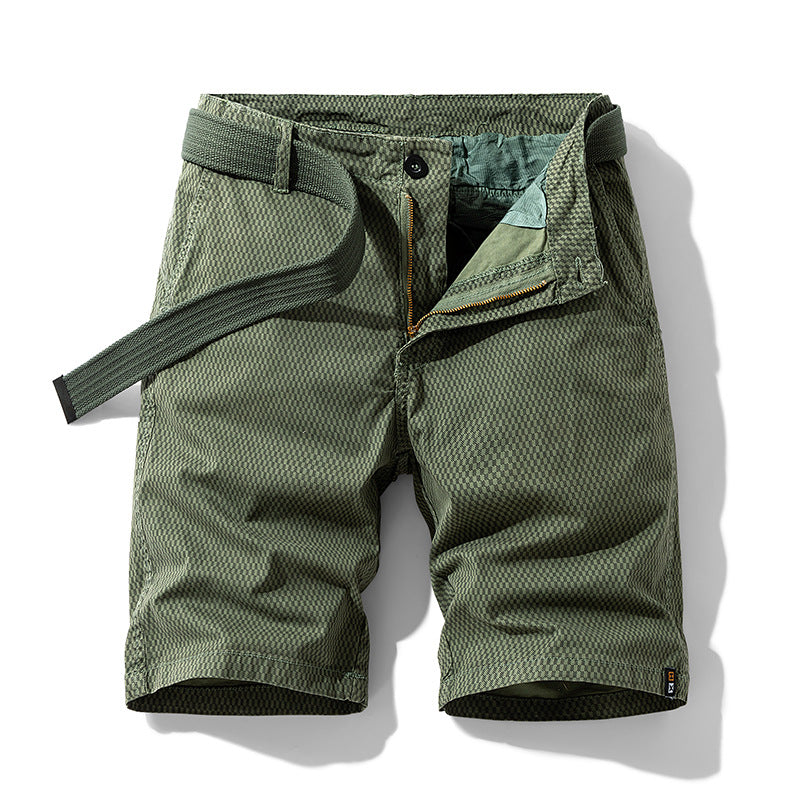 HARRINGTON OXFORD | CHECKERED BELT SHORTS FOR MEN