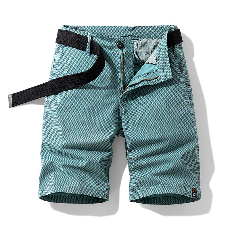 HARRINGTON OXFORD | CHECKERED BELT SHORTS FOR MEN