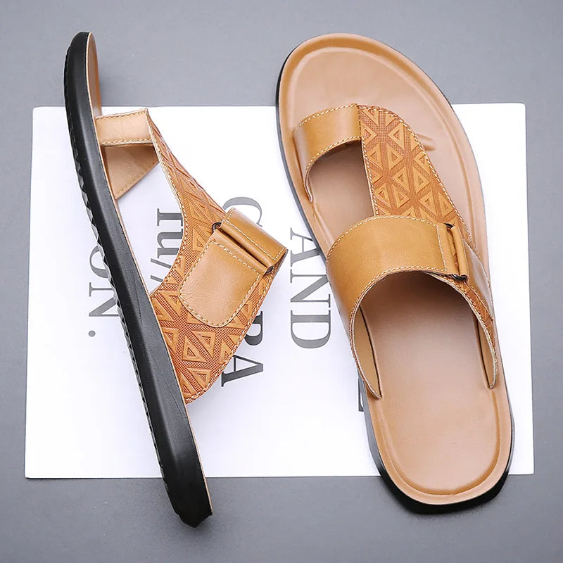 HARRINGTON OXFORD | GEOMETRIC TEXTURED SANDALS FOR MEN