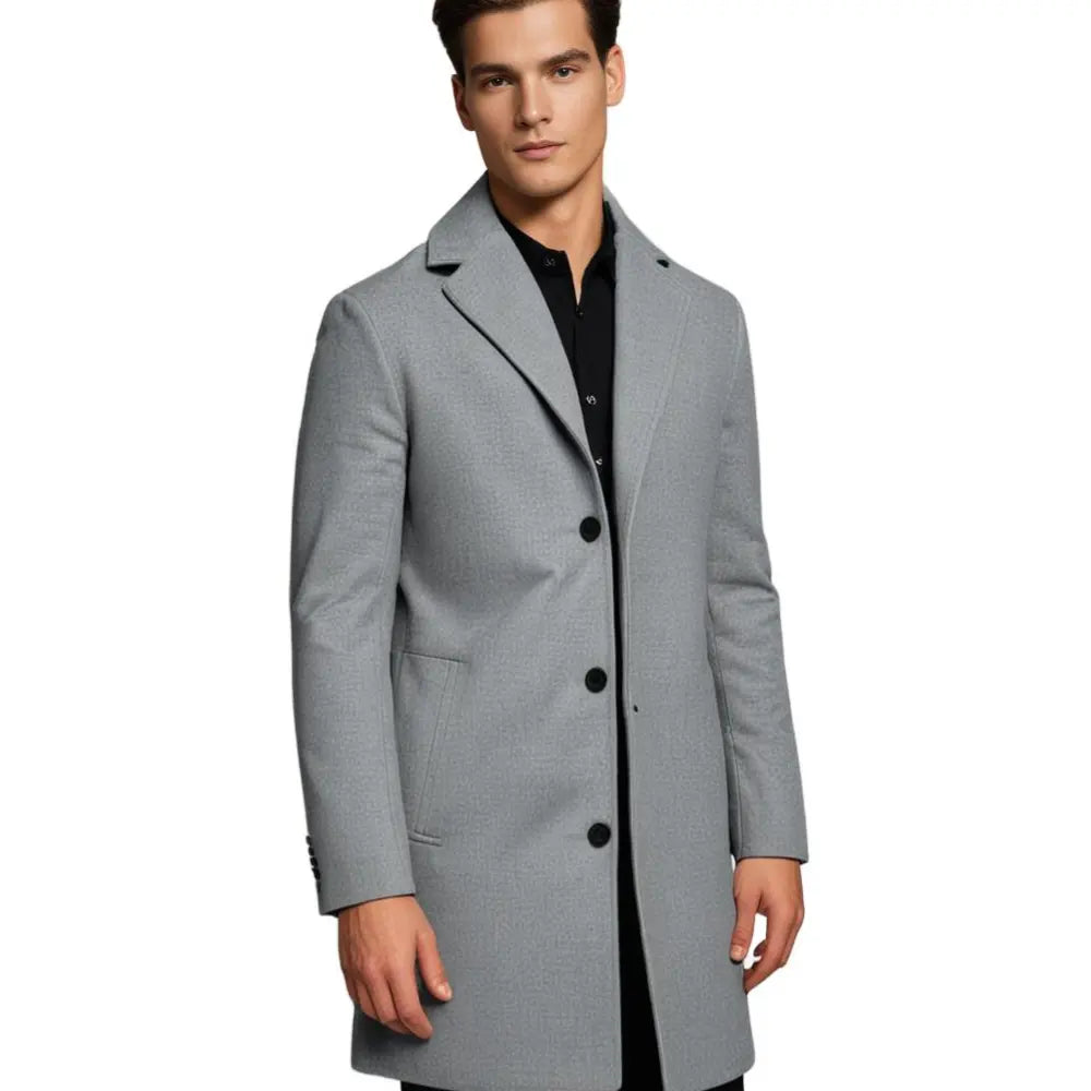 Harrington Oxford | Men's Tailored Wool Overcoat – Classic Long Winter Coat for Smart or Casual Wear Harrington Oxford