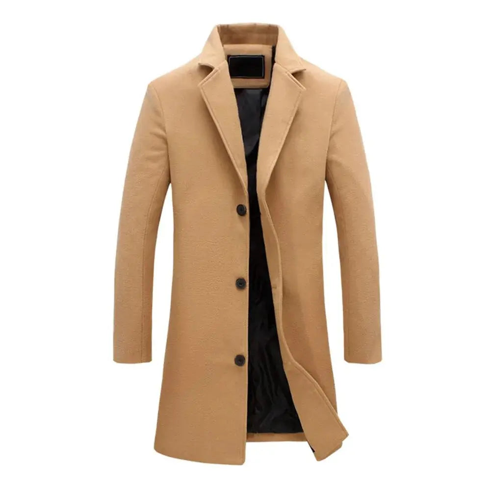 Harrington Oxford | Men's Tailored Wool Overcoat – Classic Long Winter Coat for Smart or Casual Wear Harrington Oxford