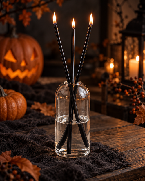 Halloween Refillable Glass Oil Candles