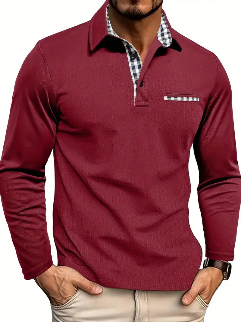 Harrington Oxford | Men’s Long Sleeve Summer Polo Shirt Harrington Oxford