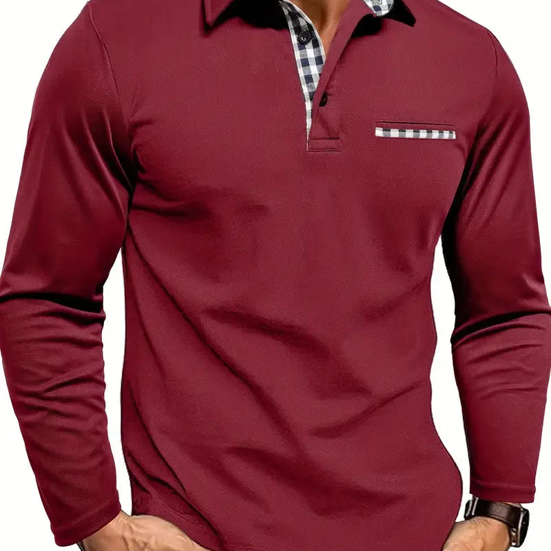 Harrington Oxford | Men’s Long Sleeve Summer Polo Shirt Harrington Oxford