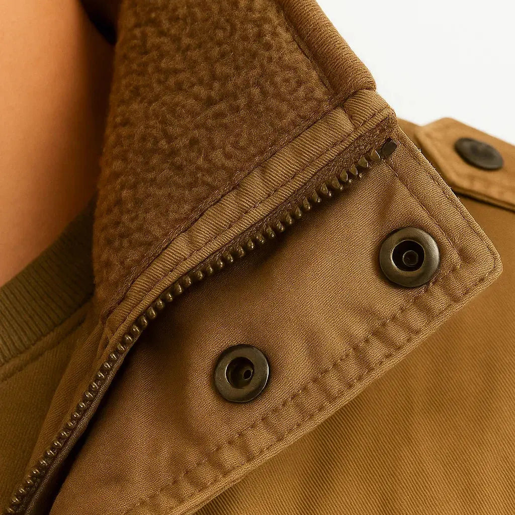 Harrington Oxford | Men's Winter Jacket Army Green Fleece Thermal Hooded Jacket Casual Outdoor Jacket Harrington Oxford