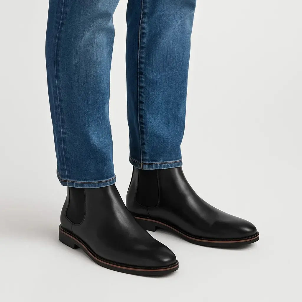 Harrington Oxford | Men's Chelsea Boots Synthetic Leather Retro Slip-On Comfortable Fashion Harrington Oxford