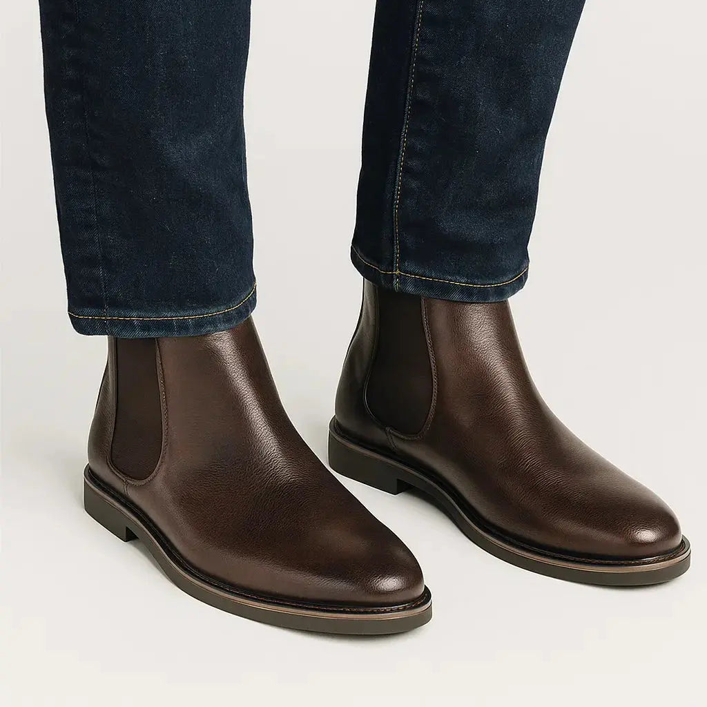Harrington Oxford | Men's Chelsea Boots Synthetic Leather Retro Slip-On Comfortable Fashion Harrington Oxford
